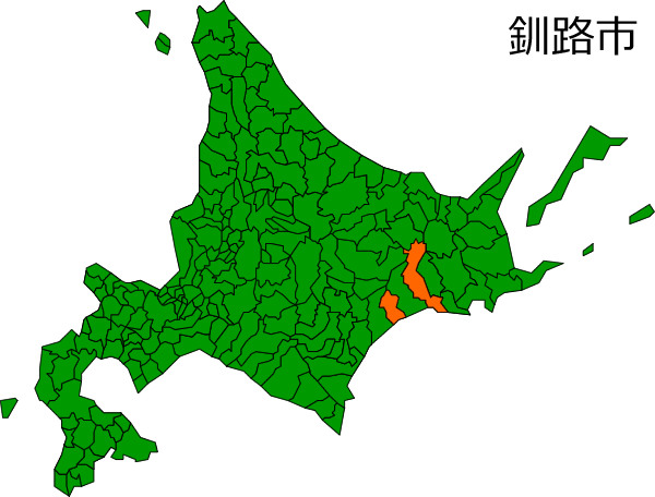 北海道釧路市の場所を示す画像