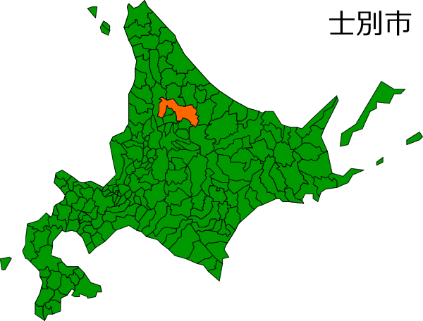 北海道士別市の場所を示す画像