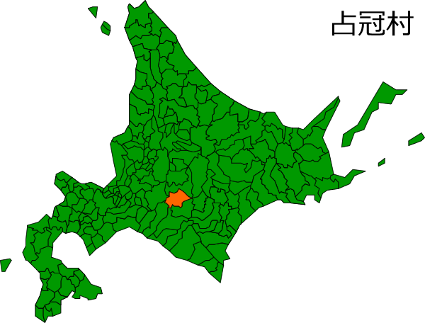 北海道占冠村の場所を示す画像