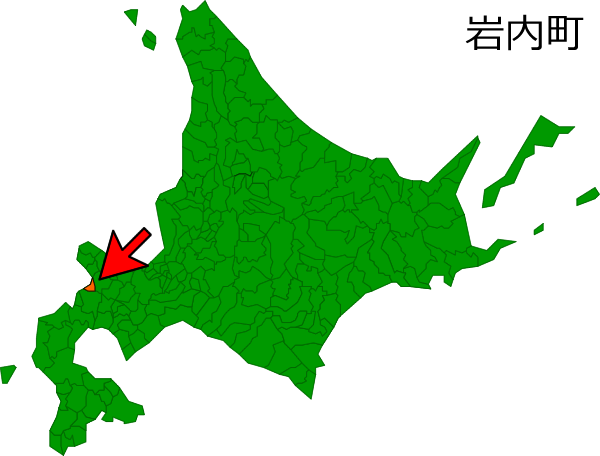 北海道岩内町の場所を示す画像