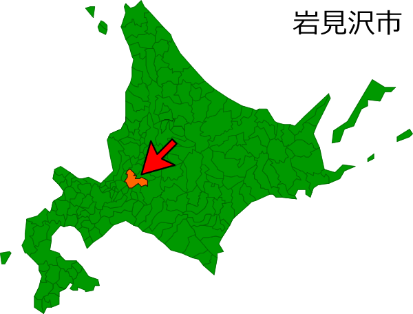 北海道岩見沢市の場所を示す画像