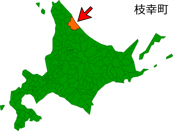 北海道枝幸町の場所を示す画像