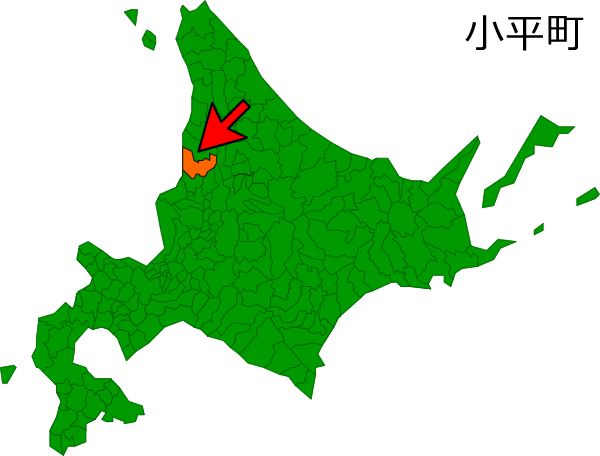 北海道小平町の場所を示す画像