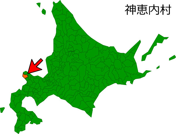 北海道神恵内村の場所を示す画像