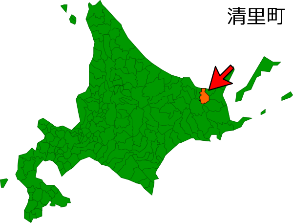 北海道清里町の場所を示す画像