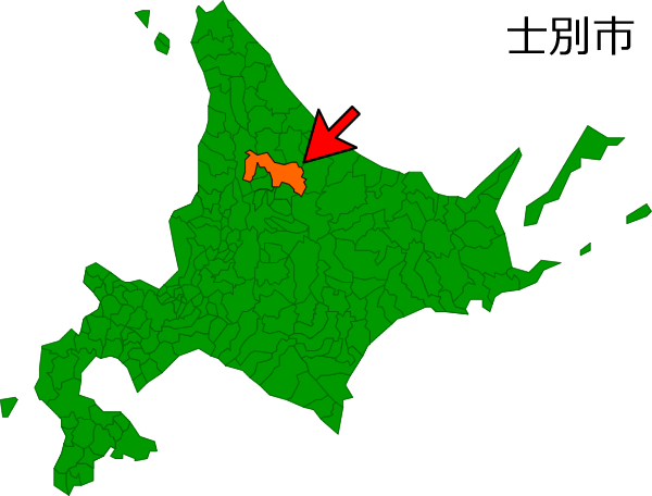 北海道士別市の場所を示す画像