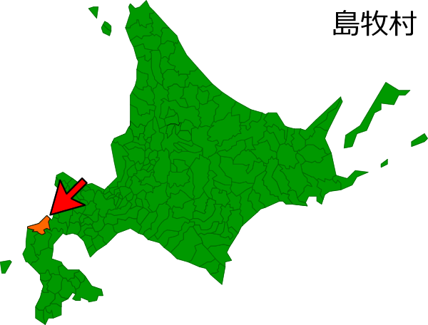北海道島牧村の場所を示す画像