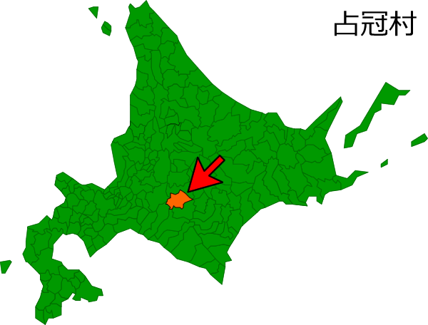 北海道占冠村の場所を示す画像