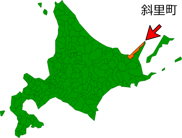 北海道斜里町の場所を示す画像
