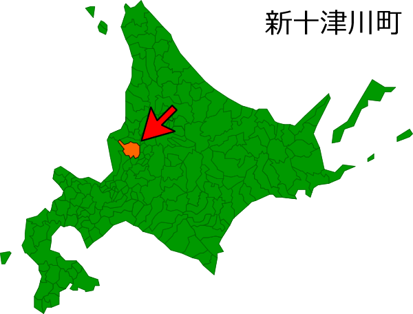 北海道新十津川町の場所を示す画像