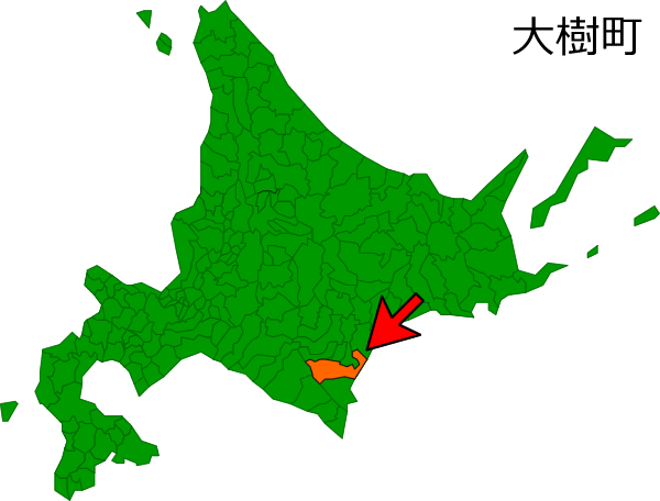 北海道大樹町の場所を示す画像