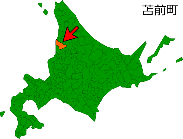 北海道苫前町の場所を示す画像