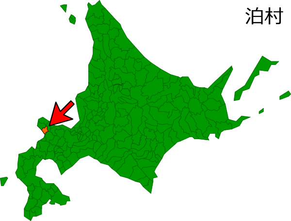 北海道泊村の場所を示す画像