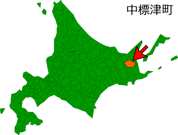 北海道中標津町の場所を示す画像