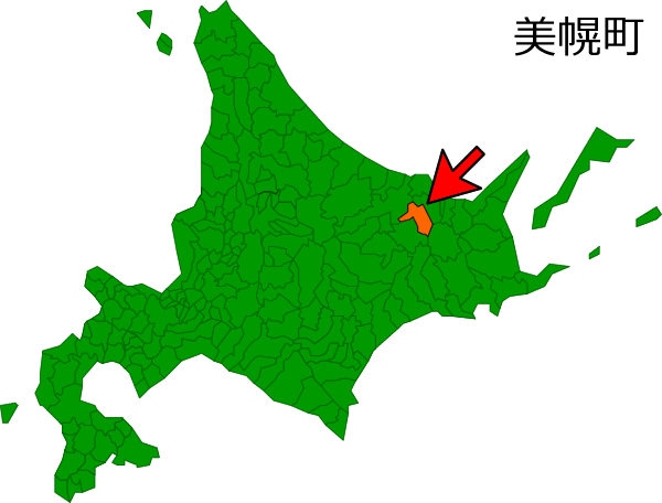 北海道美幌町の場所を示す画像