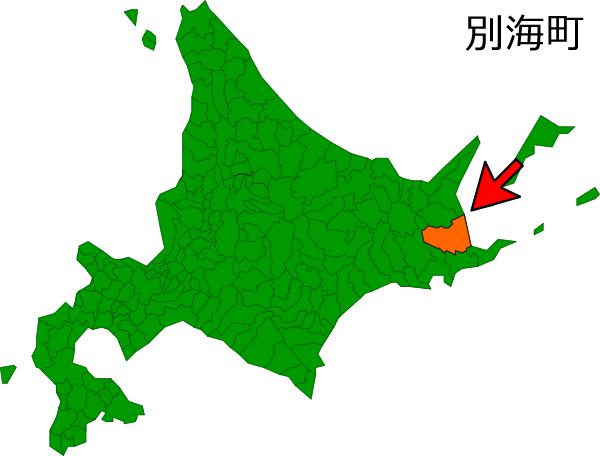 北海道別海町の場所を示す画像