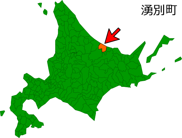 北海道湧別町の場所を示す画像