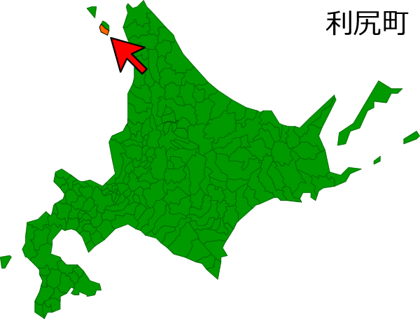 北海道利尻町の場所を示す画像