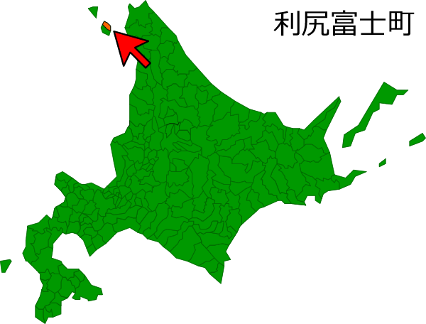 北海道利尻富士町の場所を示す画像