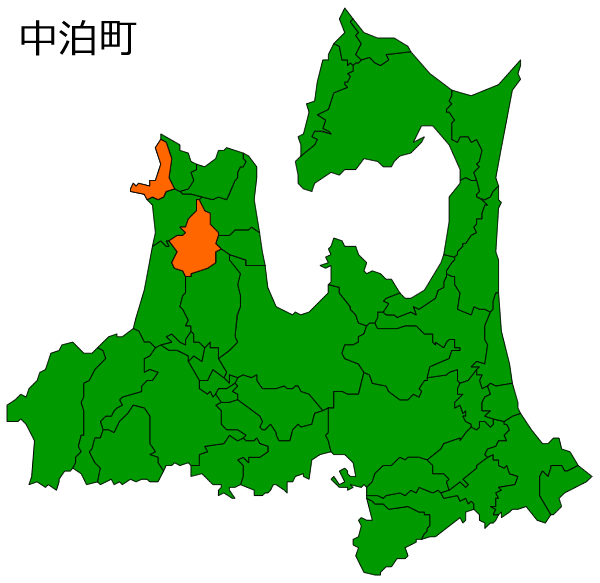 青森県中泊町の場所を示す画像