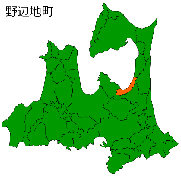 青森県野辺地町の場所を示す画像