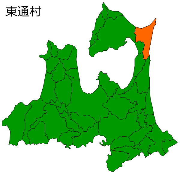 青森県東通村の場所を示す画像