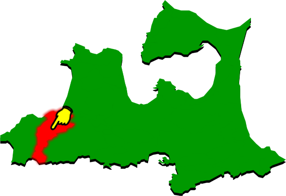 鰺ヶ沢町の場所を示す画像2