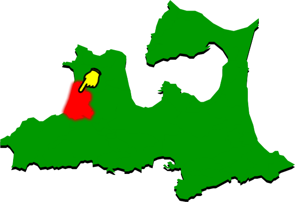 つがる市の場所を示す画像2