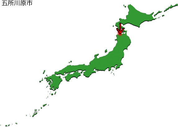 五所川原市の場所を示す画像3