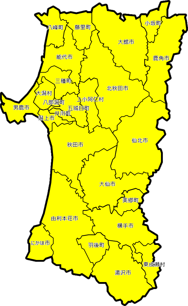 秋田県のカラーバリエーション地図画像7