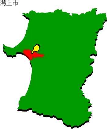 潟上市の場所を示す画像1