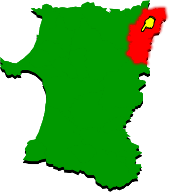 鹿角市の場所を示す画像2