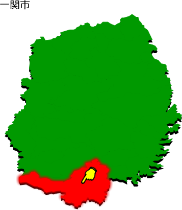 一関市の場所を示す画像1