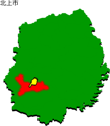 北上市の場所を示す画像1