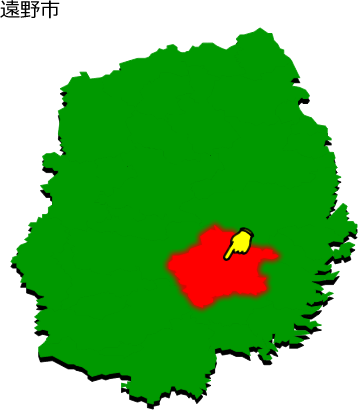 遠野市の場所を示す画像1