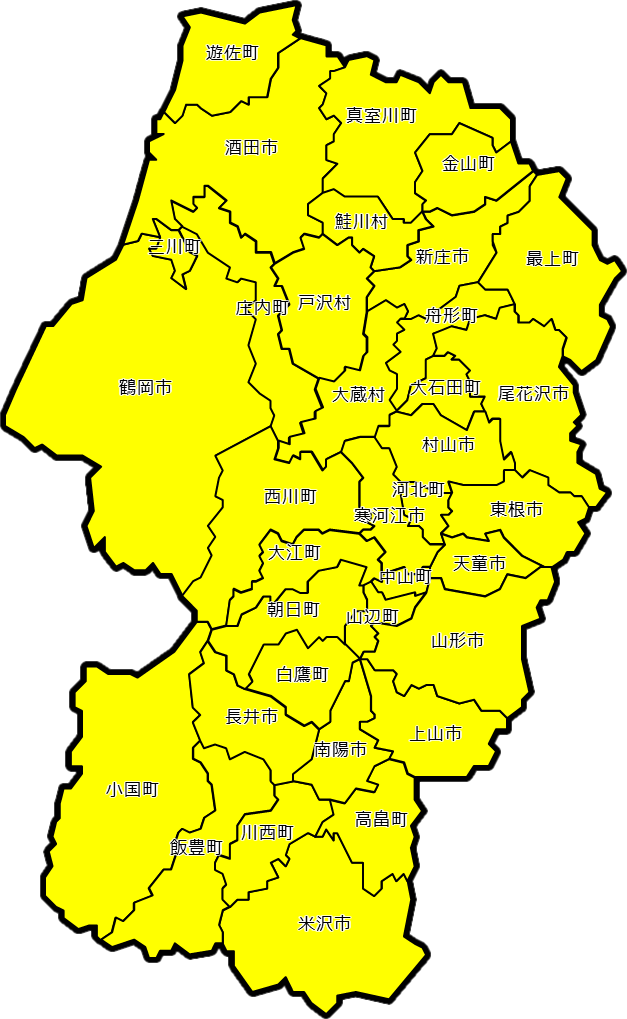 山形県のカラーバリエーション地図画像7