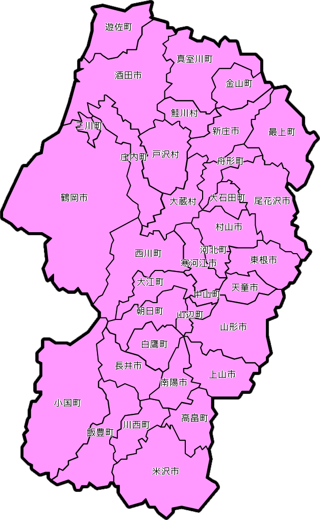 山形県のカラーバリエーション地図画像9