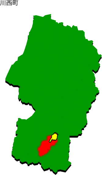 川西町の場所を示す画像1