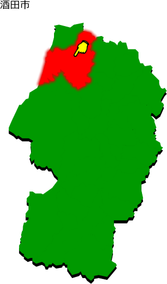 酒田市の場所を示す画像1