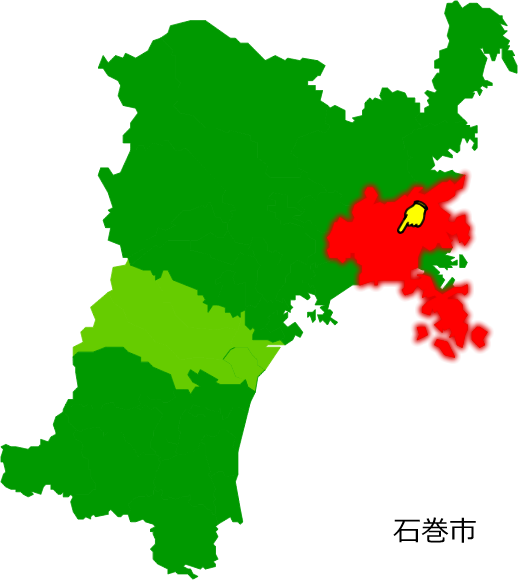 石巻市の場所を示す画像1