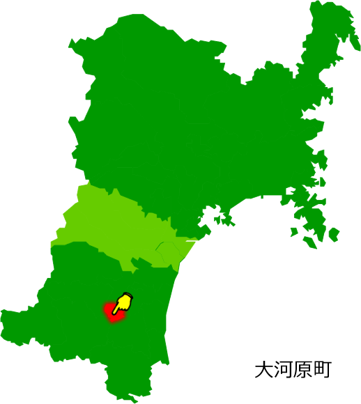 大河原町の場所を示す画像1