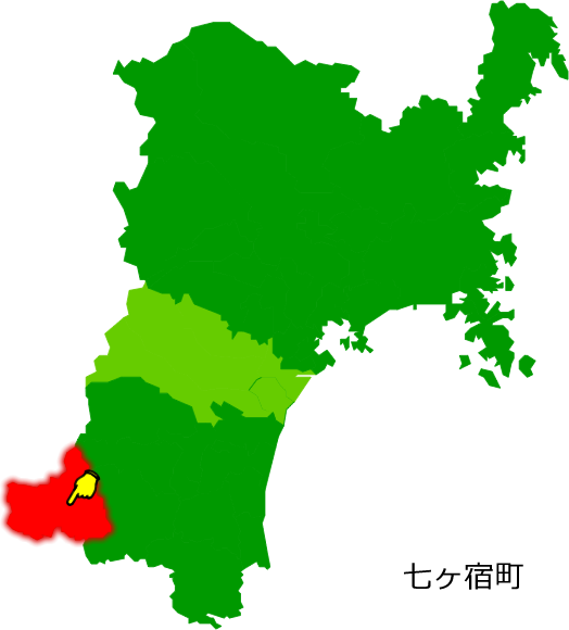 七ヶ宿町の場所を示す画像1