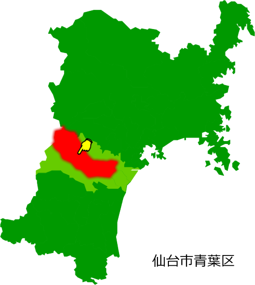 仙台市青葉区の場所を示す画像1