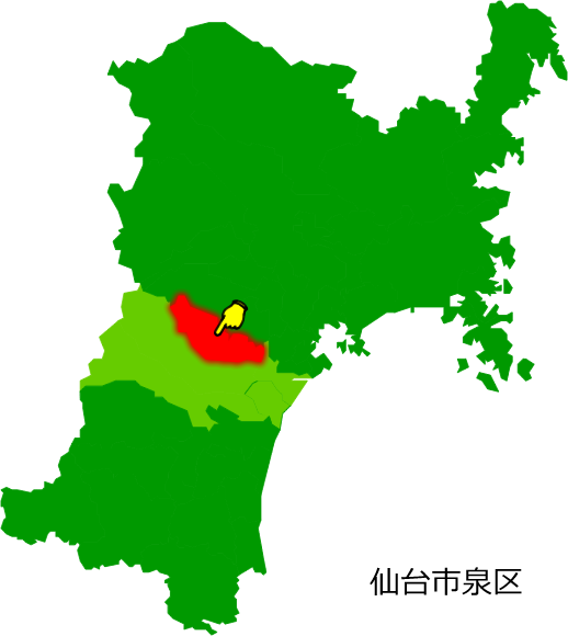 仙台市泉区の場所を示す画像1