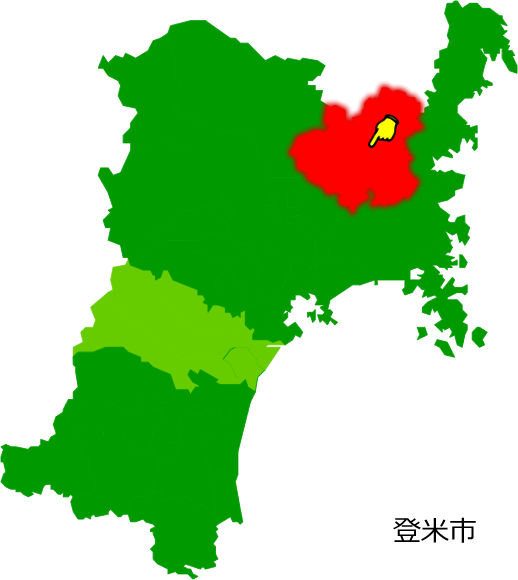 登米市の場所を示す画像1