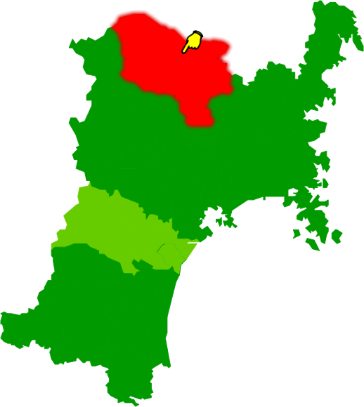 栗原市の場所を示す画像2