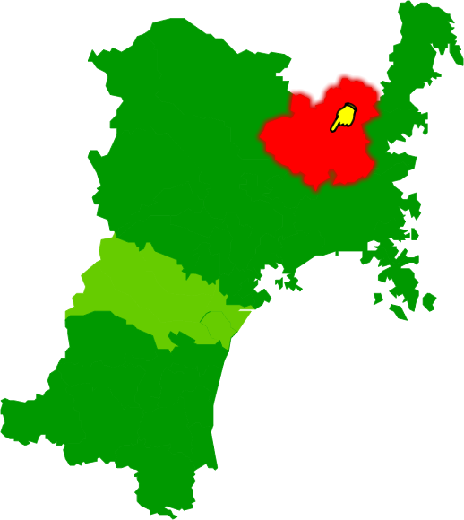 登米市の場所を示す画像2