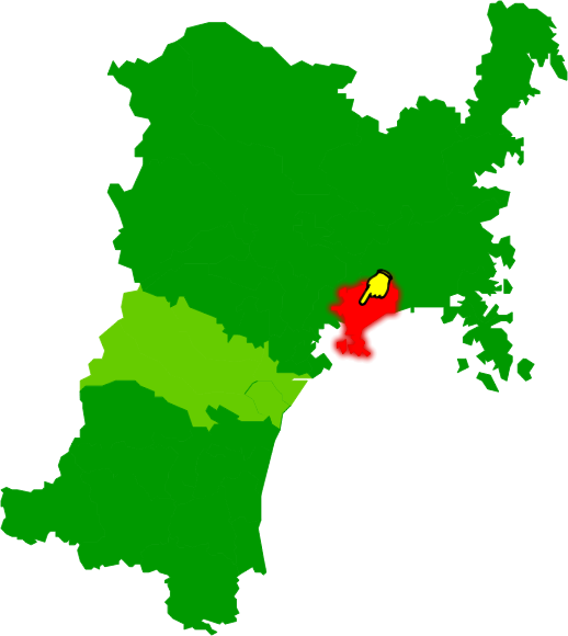 東松島市の場所を示す画像2