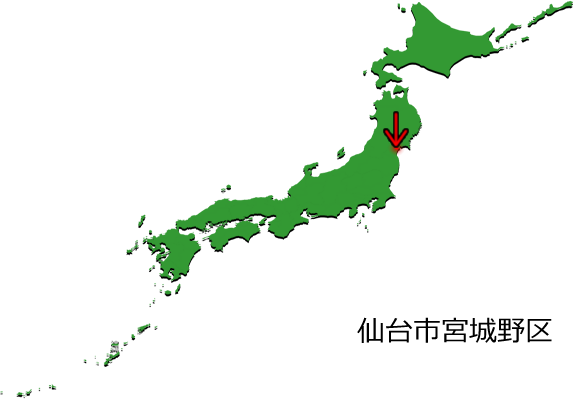 仙台市宮城野区の場所を示す画像3