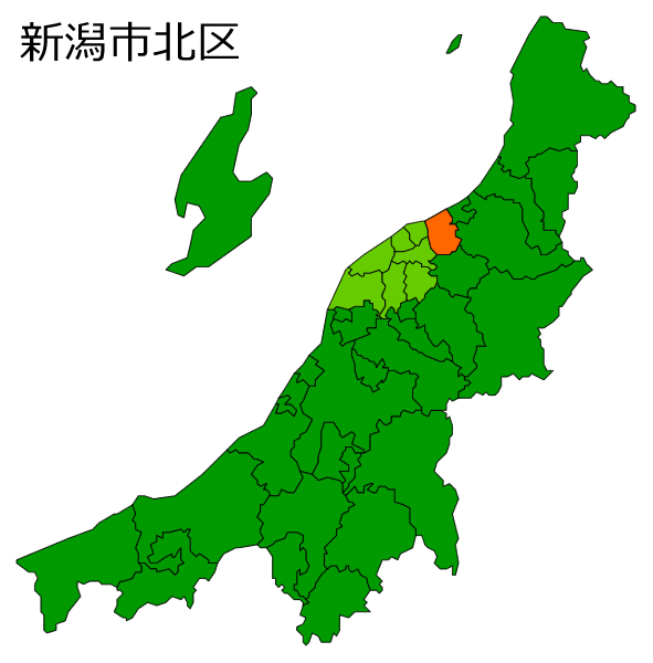 新潟県新潟市北区の場所を示す画像